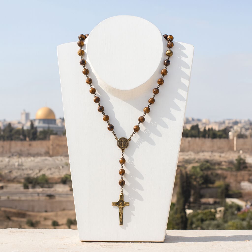 St. Benedict Rosary | Handcrafted in Jerusalem & Blessed