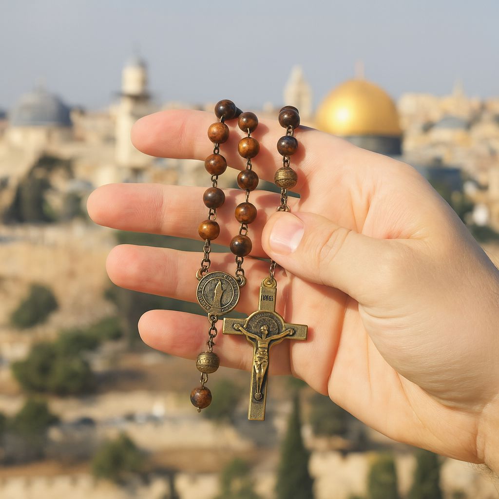 St. Benedict Rosary | Handcrafted in Jerusalem & Blessed