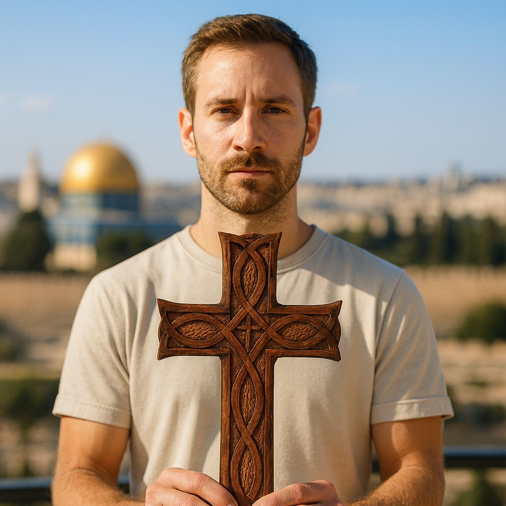 Wooden Crucifix from Jerusalem - Handcrafted & Holy Sepulchre Blessed