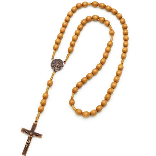 Catholic Prayer Beads Wooden - Handcrafted & Blessed in Jerusalem