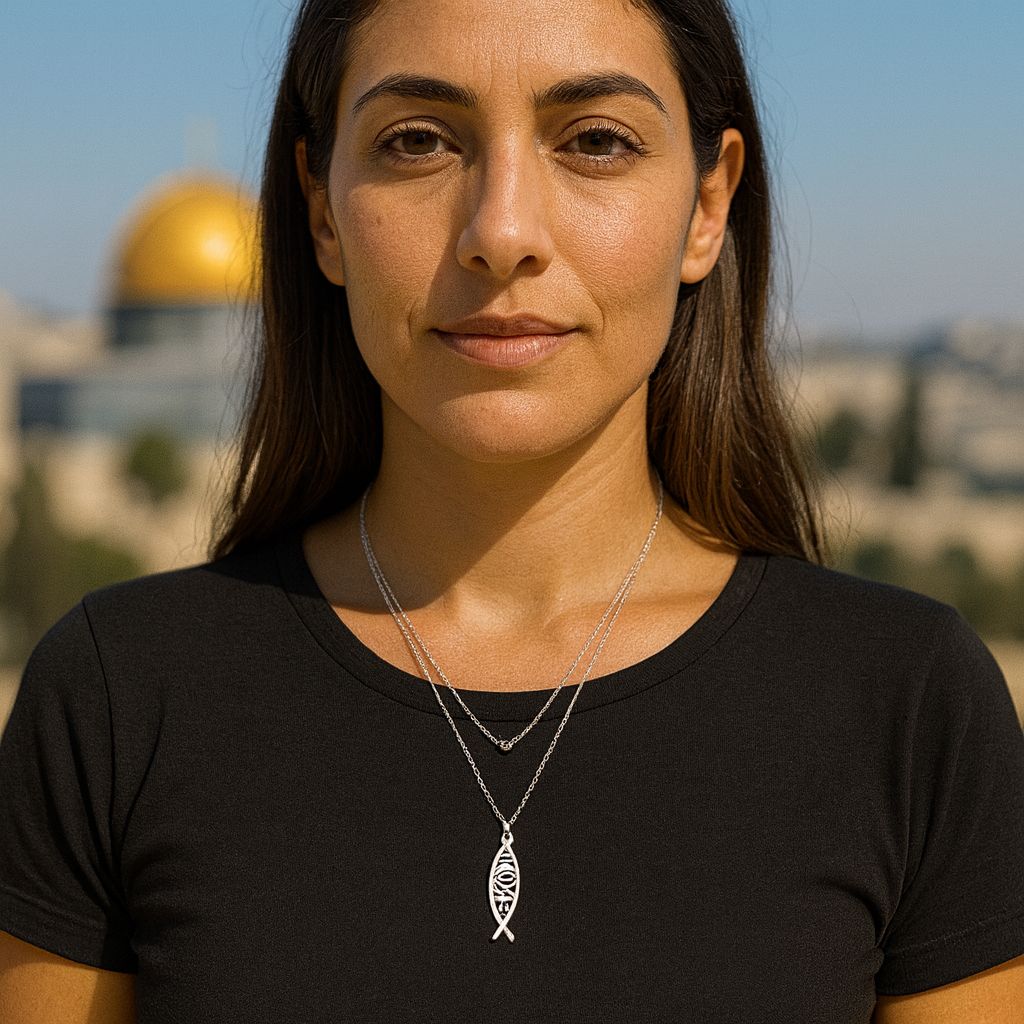 Ichthys Necklace - Handcrafted in Jerusalem, Blessed at Holy Sepulchre
