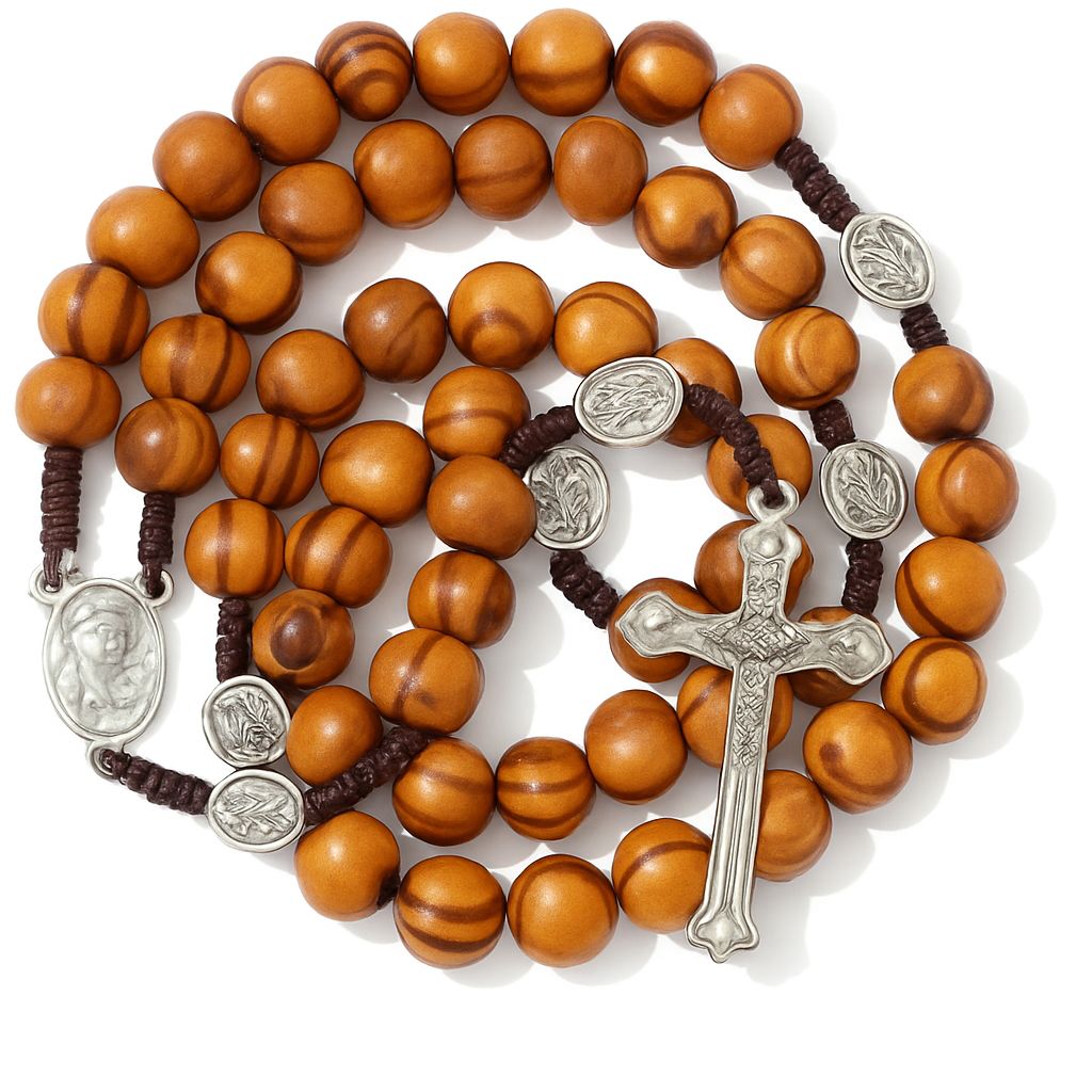 Jerusalem Rosary - Handcrafted Stone Beads Blessed in Holy Sepulchre