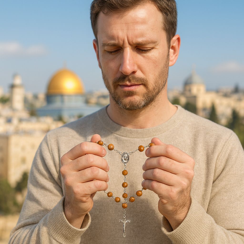 Memorial Rosary Beads - Handcrafted in Jerusalem & Blessed