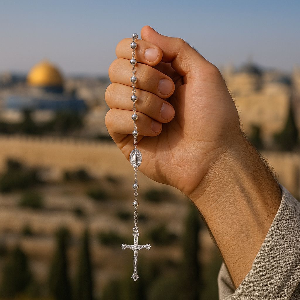 Men's Crucifix Cross Necklace - Handcrafted in Jerusalem