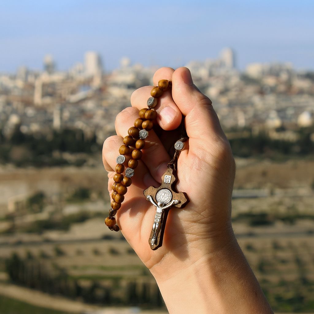 Olive Wood Rosary - Handcrafted & Blessed in Jerusalem