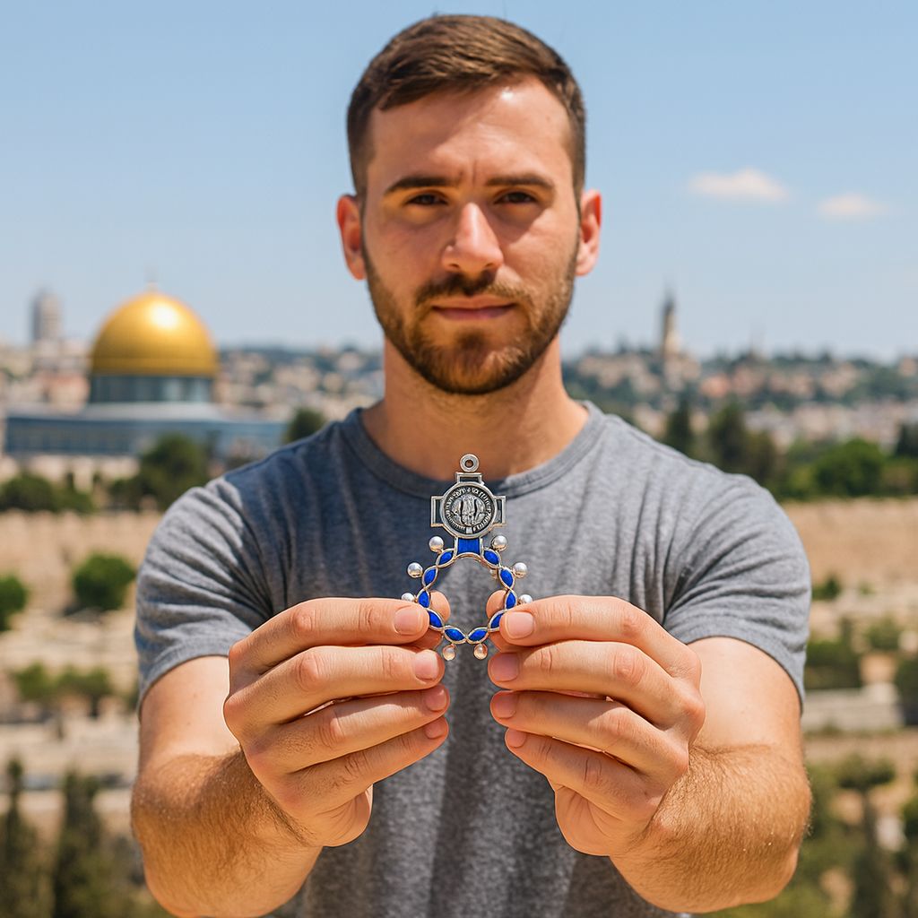 Metal Finger Rosary Ring - Handcrafted & Blessed in Jerusalem