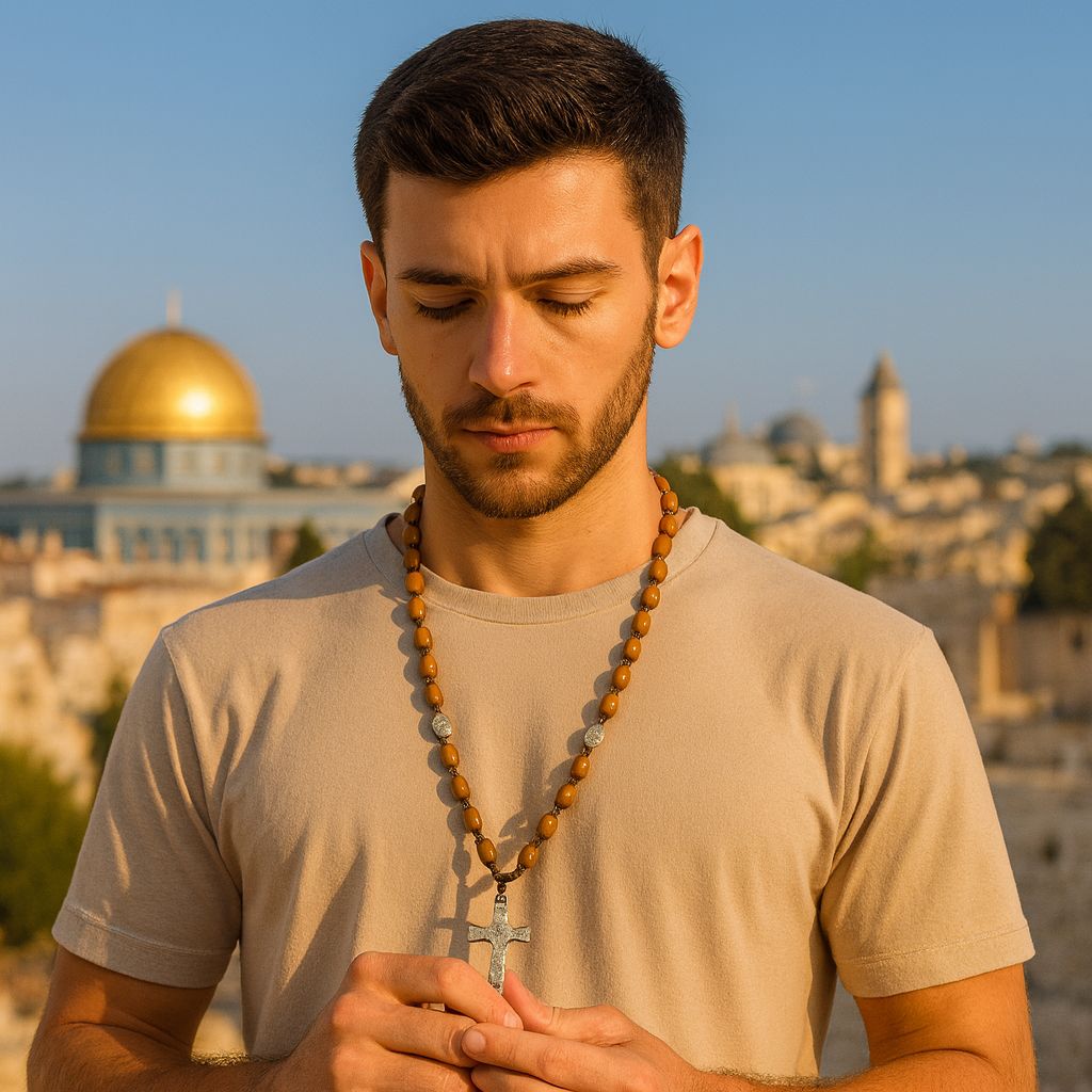 Religious wooden jewelry from Jerusalem - Handcrafted & Blessed