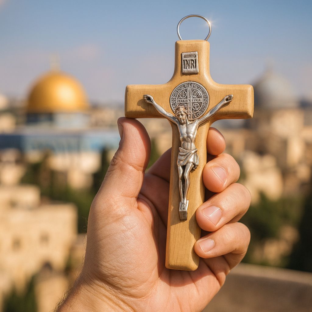 Roman Catholic Crucifix - Jerusalem Made & Holy Sepulchre Blessed