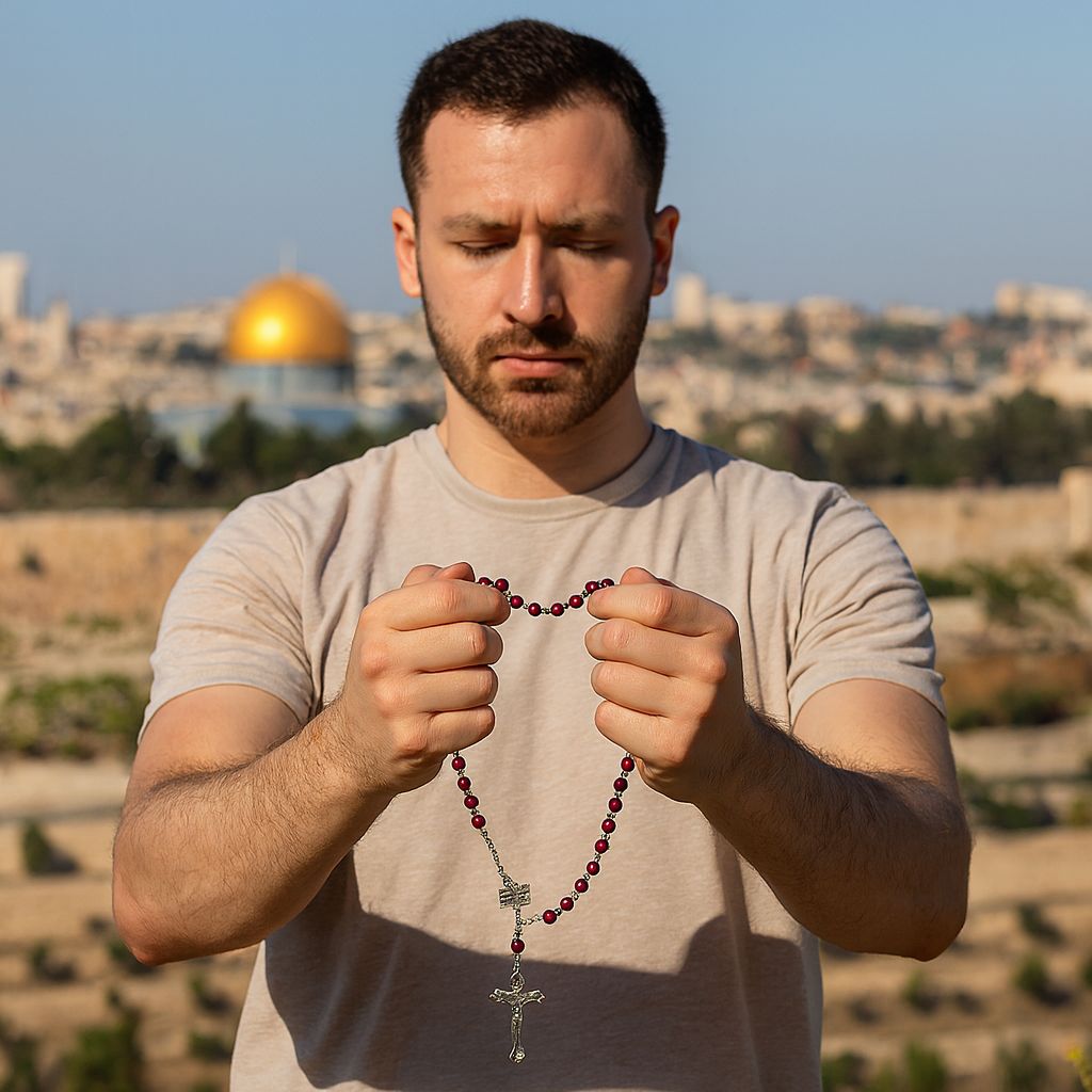 Rose Petal Rosary - Handcrafted in Jerusalem & Blessed