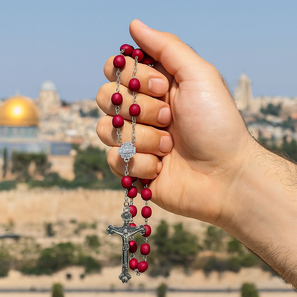Rose Petal Rosary - Handcrafted in Jerusalem & Blessed