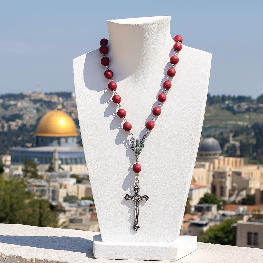 Rose Petal Rosary - Handcrafted in Jerusalem & Blessed