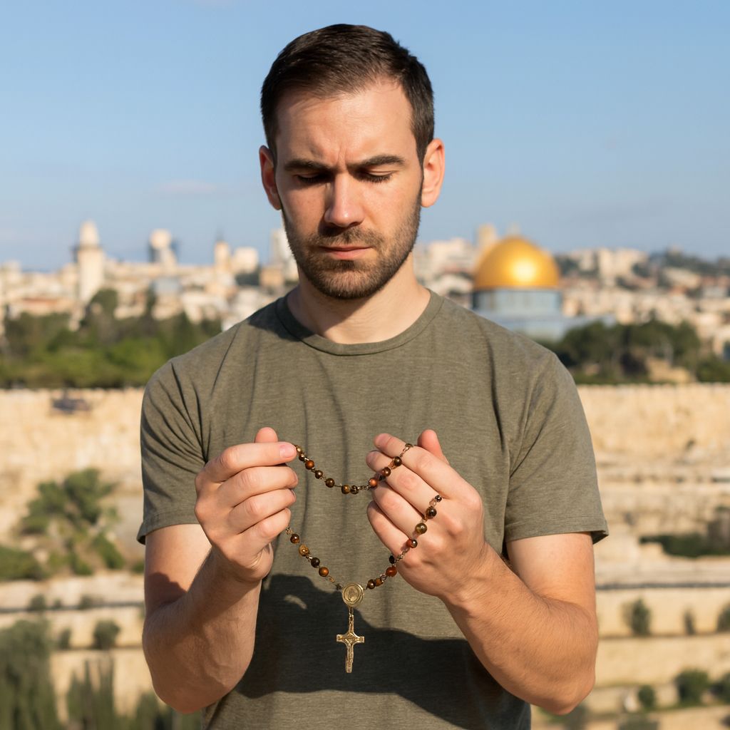 St. Benedict Rosary | Handcrafted in Jerusalem & Blessed