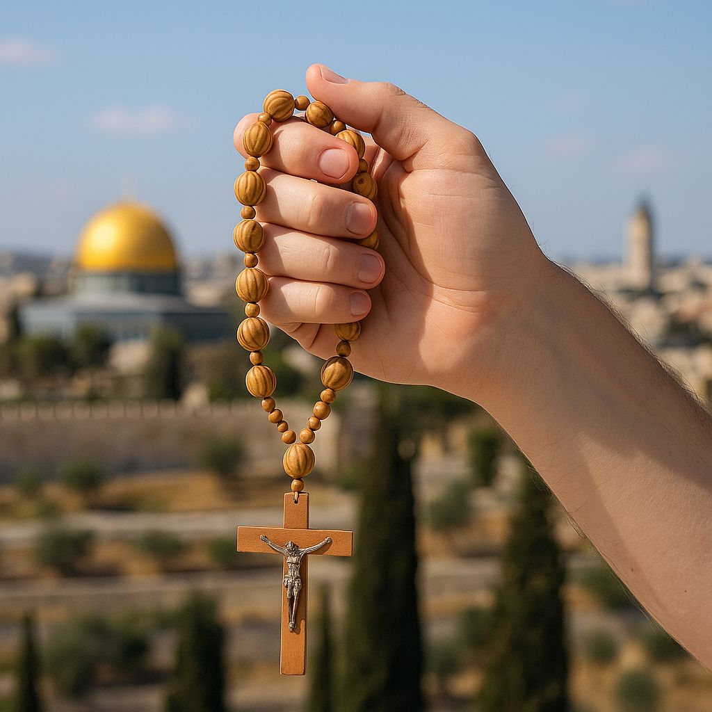 Wall Rosary - Handcrafted in Jerusalem & Blessed at Holy Sepulchre