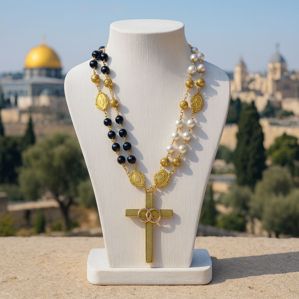 Wedding Rosary Gift - Jerusalem Made & Holy Sepulchre Blessed
